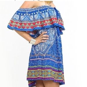 Flying Tomato vibrant off shoulder dress